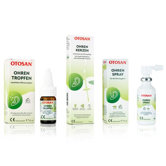Otosan® Ohrentropfen, Spray & Kerzen - SET REINIGUNG & PFLEGE